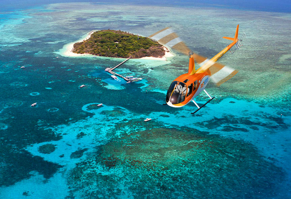 Scenic Helicopter ride over Green Island and Great Barrier Reef