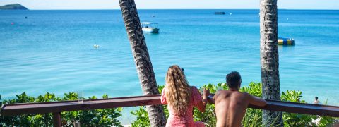 Couple sitting at the bar on Fitzroy Island
