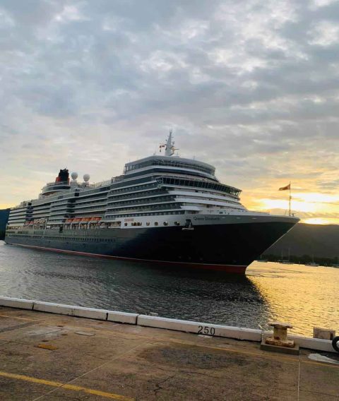 Cairns Cruise Ship During Sunset