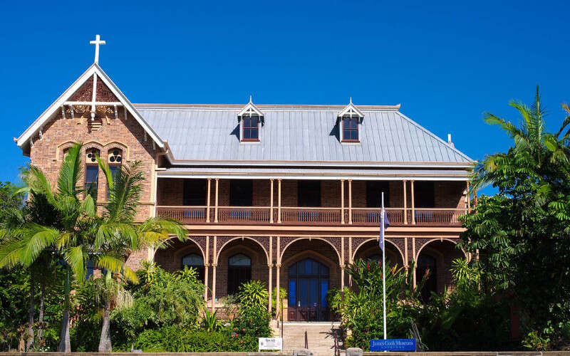 Exterior of Cooktown Museum in the restored nineteenth-century convent building, Helen Street
