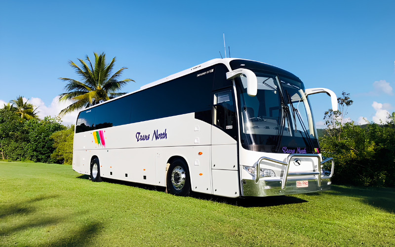 `Trans North public bus service between Cairns and Kuranda Village Queensland Australia`